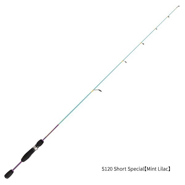 LUANA GLASS TROUT【5周年記念限定カラー/フルグラスソリッド/ワンピースロッド/トラウト/穴釣り】(S120　Mint　Lilac（スピニングモデル）)